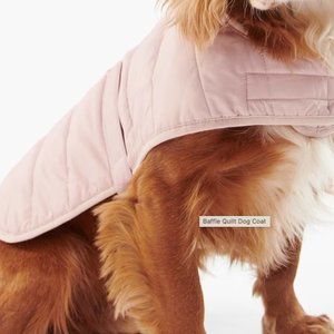 Barbour Baffle Quilt Dog Coat in Blush Pink  MSRP$90 Lightweight & Waterproof